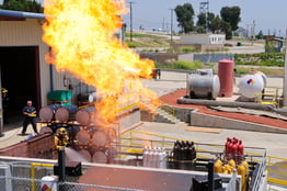 Hazmat fire training, WHP training towers, 2024