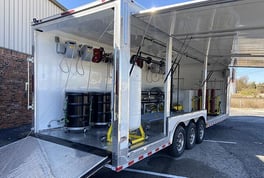 Hazmat fire training, WHP training towers, 2024, Mobile hazmat firefighter training