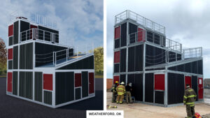 Training Tower 3D Rendering & Actual Photo