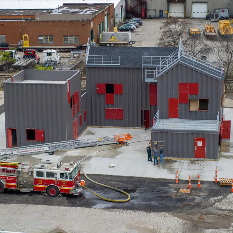 Louisville, KY fire tower Sourcewell installation, WHP Trainingtowers